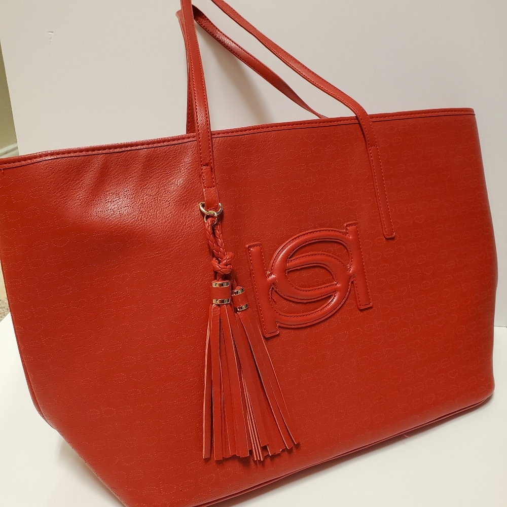 BEBE Red Purse - Picture 2 of 13